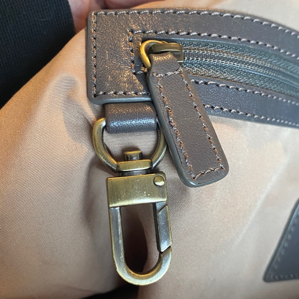 Cole Haan Leyden II Nubuck Leather Hobo Bucket Bag , Gray - Picture 14 of 16